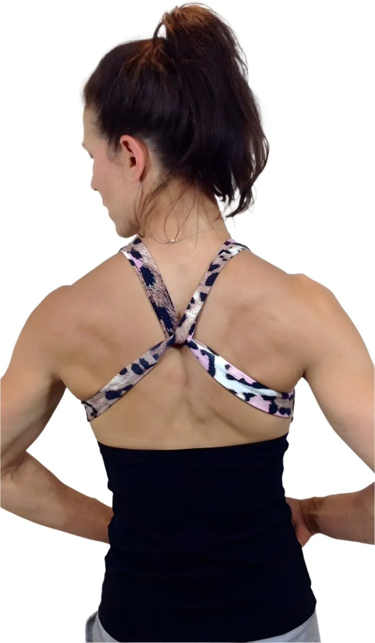 Equilibrium Activewear Débardeur Long Tigre Rose Sexy LT192P