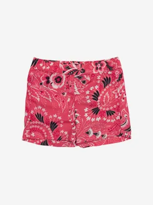 Etro Boys Shorts de Bain à Motifs Floraux Paisley en Rose