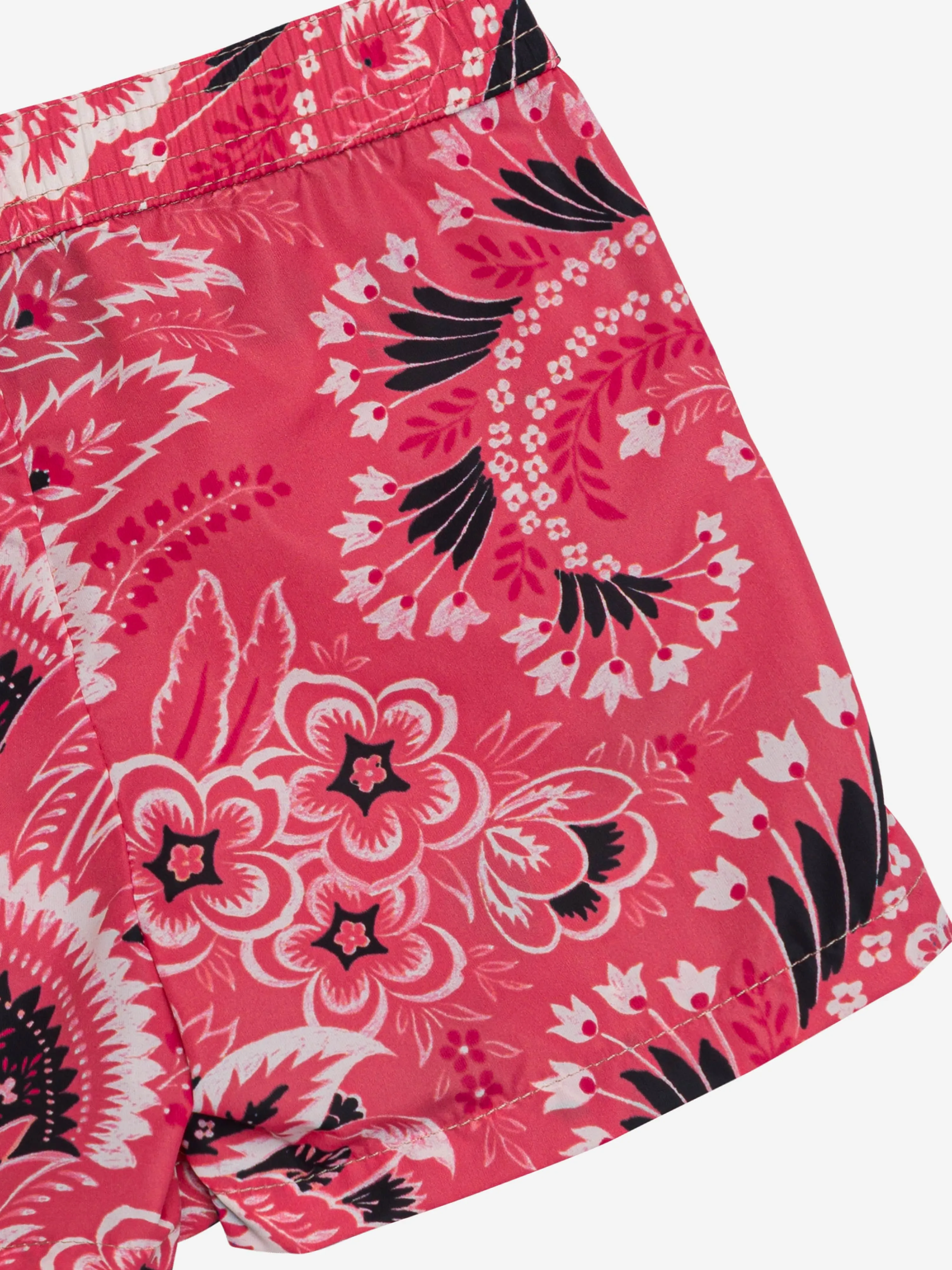 Etro Boys Shorts de Bain à Motifs Floraux Paisley en Rose