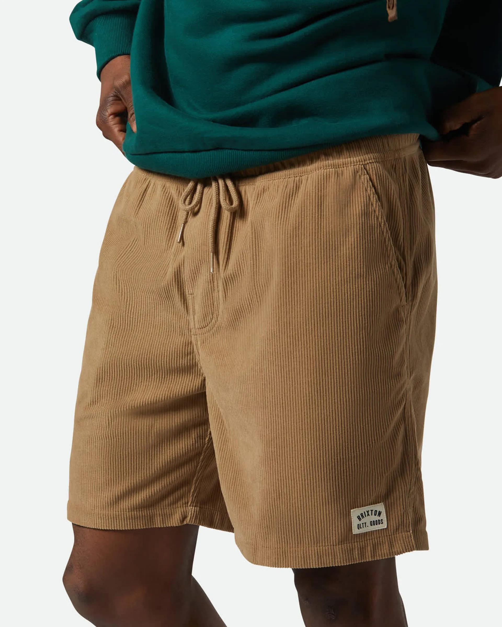 Short en velours côtelé quotidien - Kaki