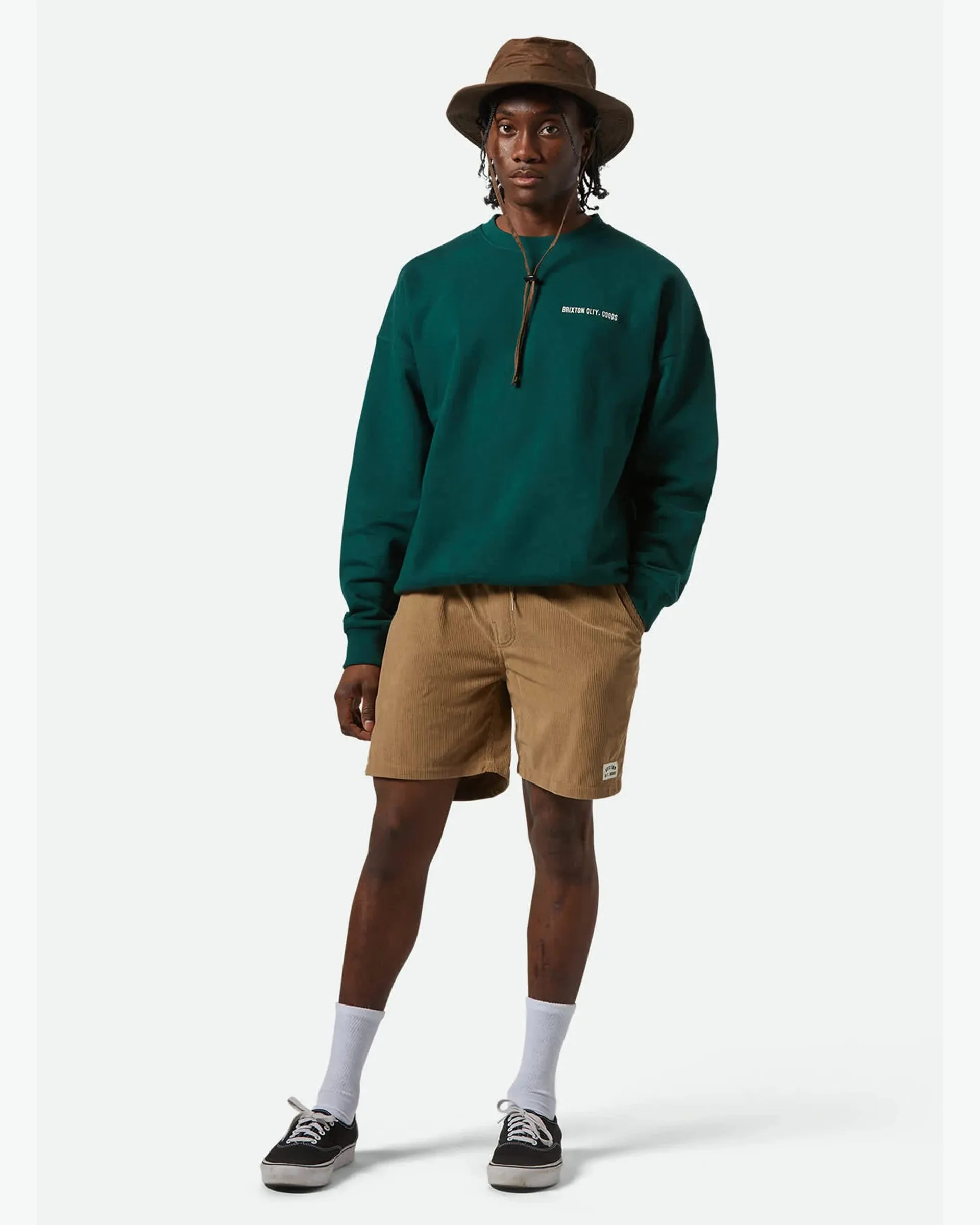 Short en velours côtelé quotidien - Kaki