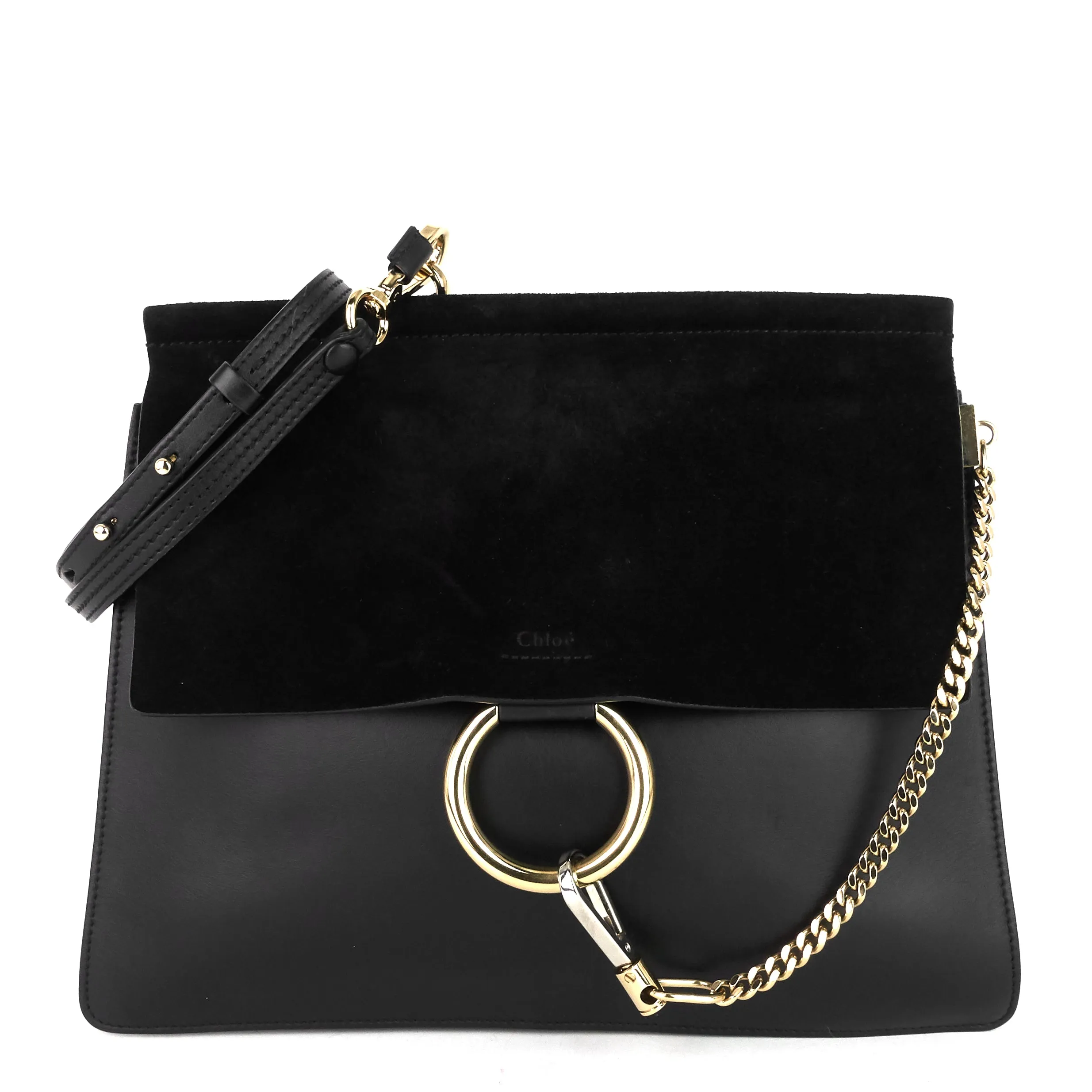Sac Faye Medium en Suède et Cuir Bags_Chloé