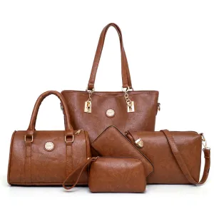 Ensemble de 5 pièces de sacs mère femme Luxe, sacs à main pour femmes, sacs à épaule en cuir designer, pochettes et sacs à main, sac bandoulière tendance, Fashion Nova Bags