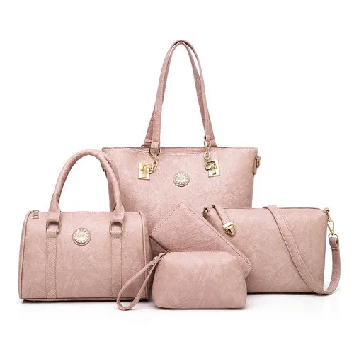 Ensemble de 5 pièces de sacs mère femme Luxe, sacs à main pour femmes, sacs à épaule en cuir designer, pochettes et sacs à main, sac bandoulière tendance, Fashion Nova Bags