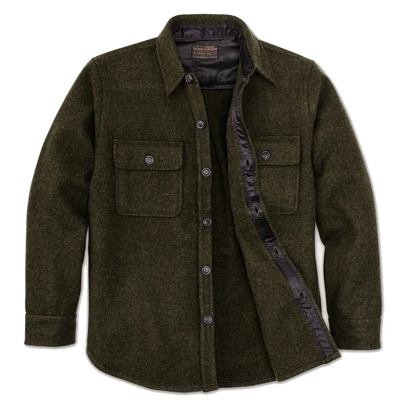 Filson CPO Veste en Laine Vert Forêt