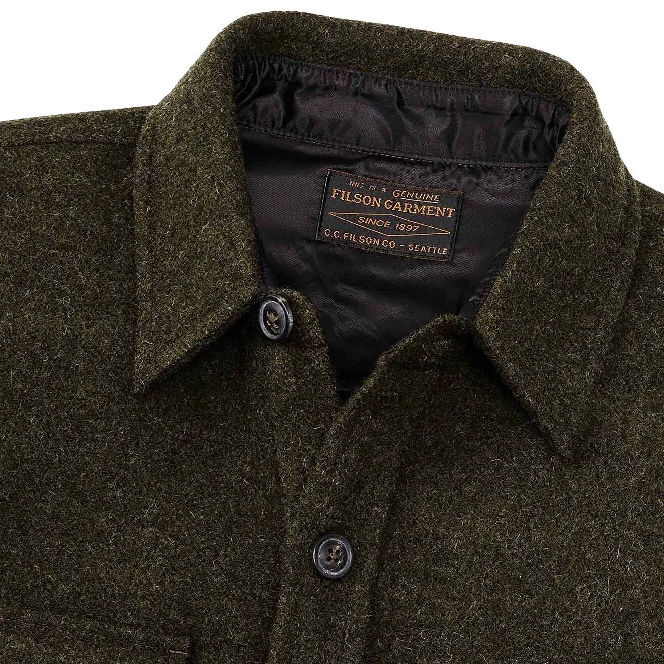 Filson CPO Veste en Laine Vert Forêt