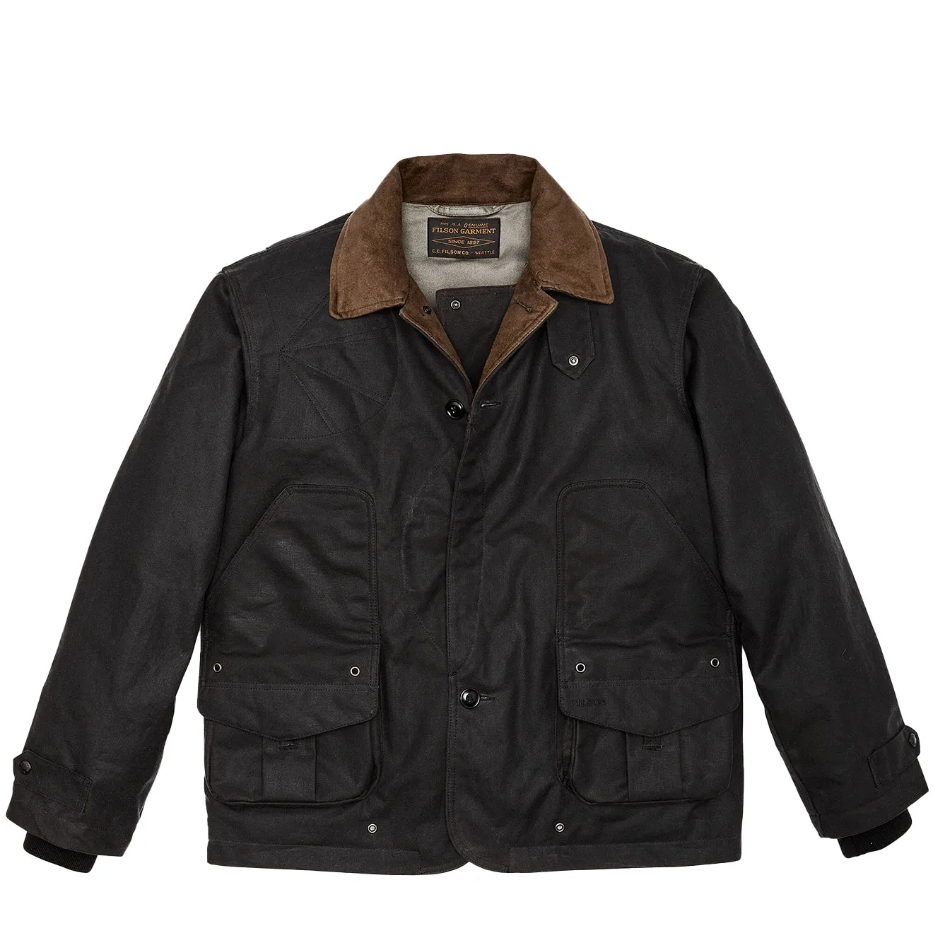Veste de chasse en toile cirée Filson - Cendre