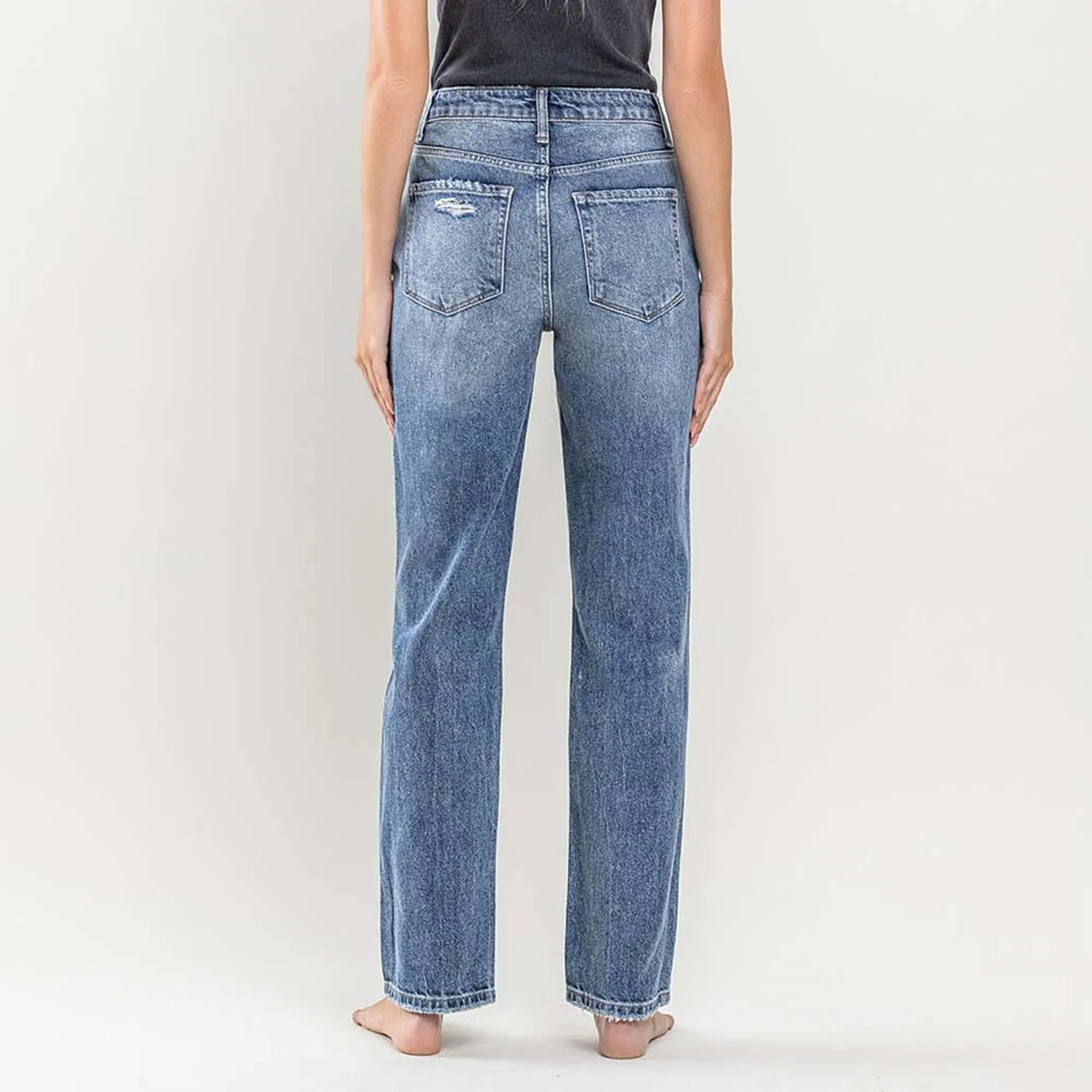 Flying Monkey Jean Vintage Femme Années 90 Effiloché