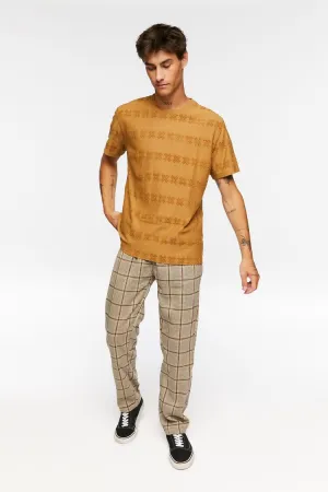 Forever 21 Pantalon à cordon à carreaux pour homme Marron/Multicolore Forever 21