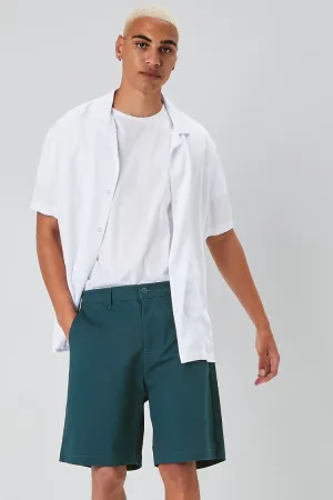 Forever 21 Shorts Homme en Coton Mixte avec Poche Bleu Foncé Forever 21
