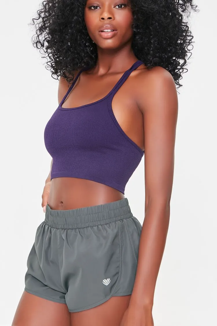 Forever 21 Shorts Actifs pour Femme à Ourlet Découpé Gris Forever 21
