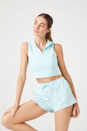 Forever 21 Shorts Actifs Femme à Cordons Poudre Bleu Forever 21