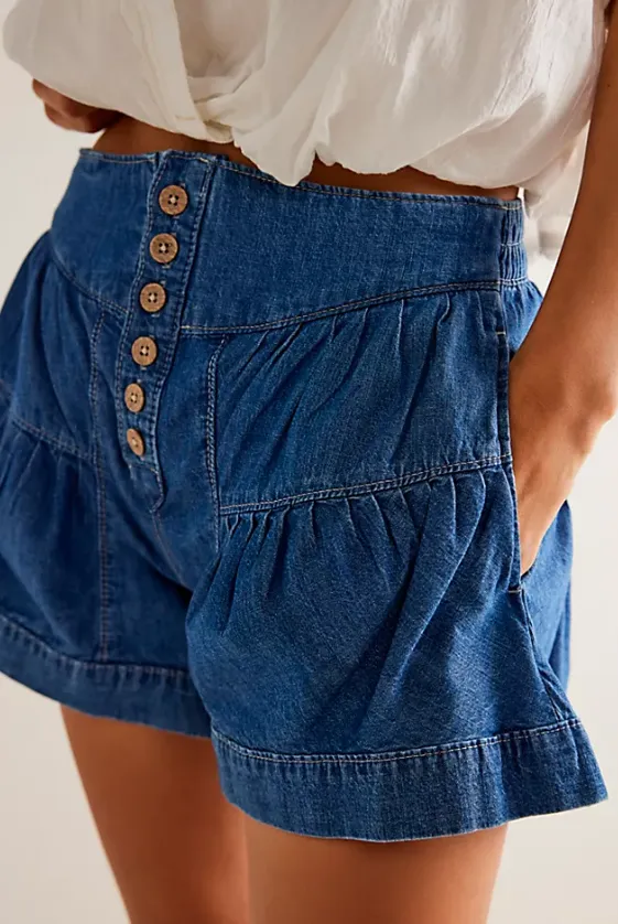 Free People Shorts en Jean Fleur