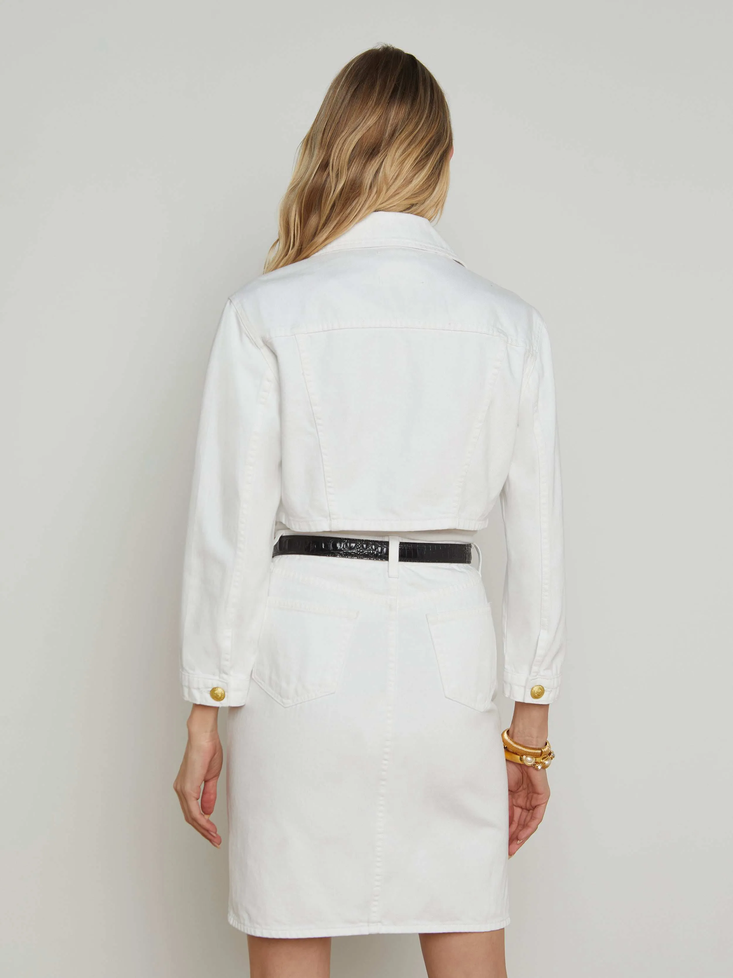 Veste en jean Genevie coupée