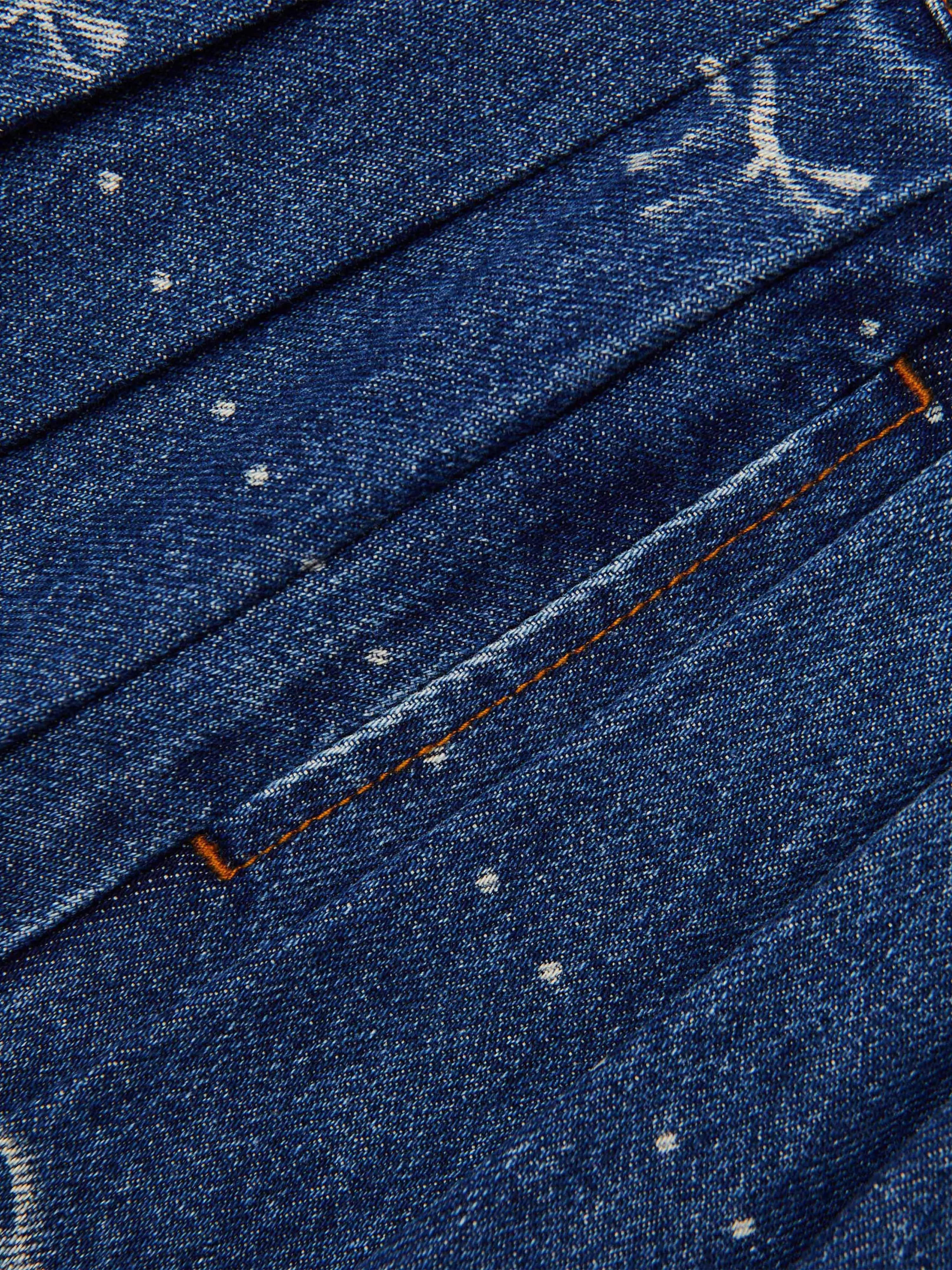 Jupe en denim à motif nœud pour filles en bleu