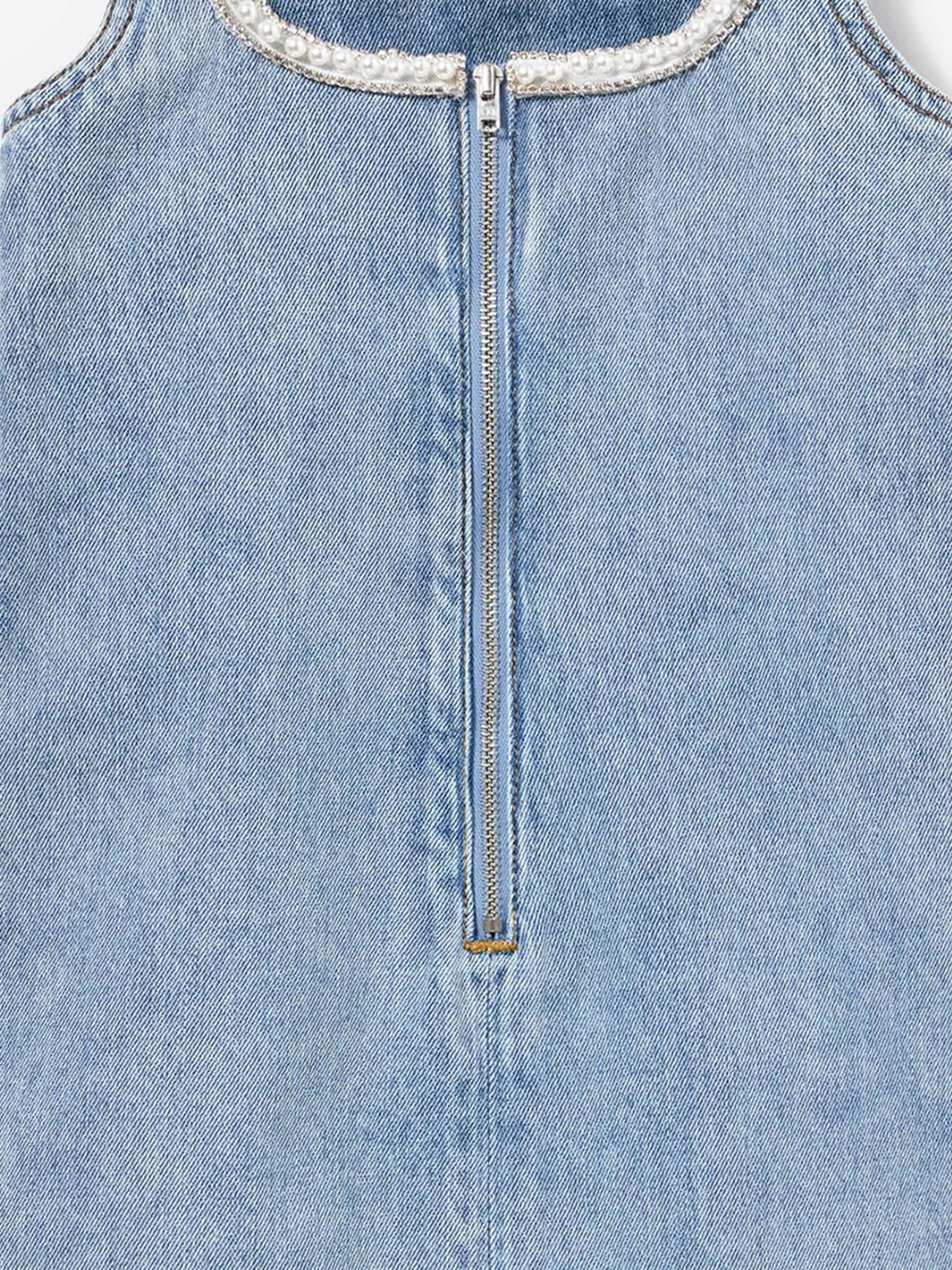 Robe en jean pour filles en bleu