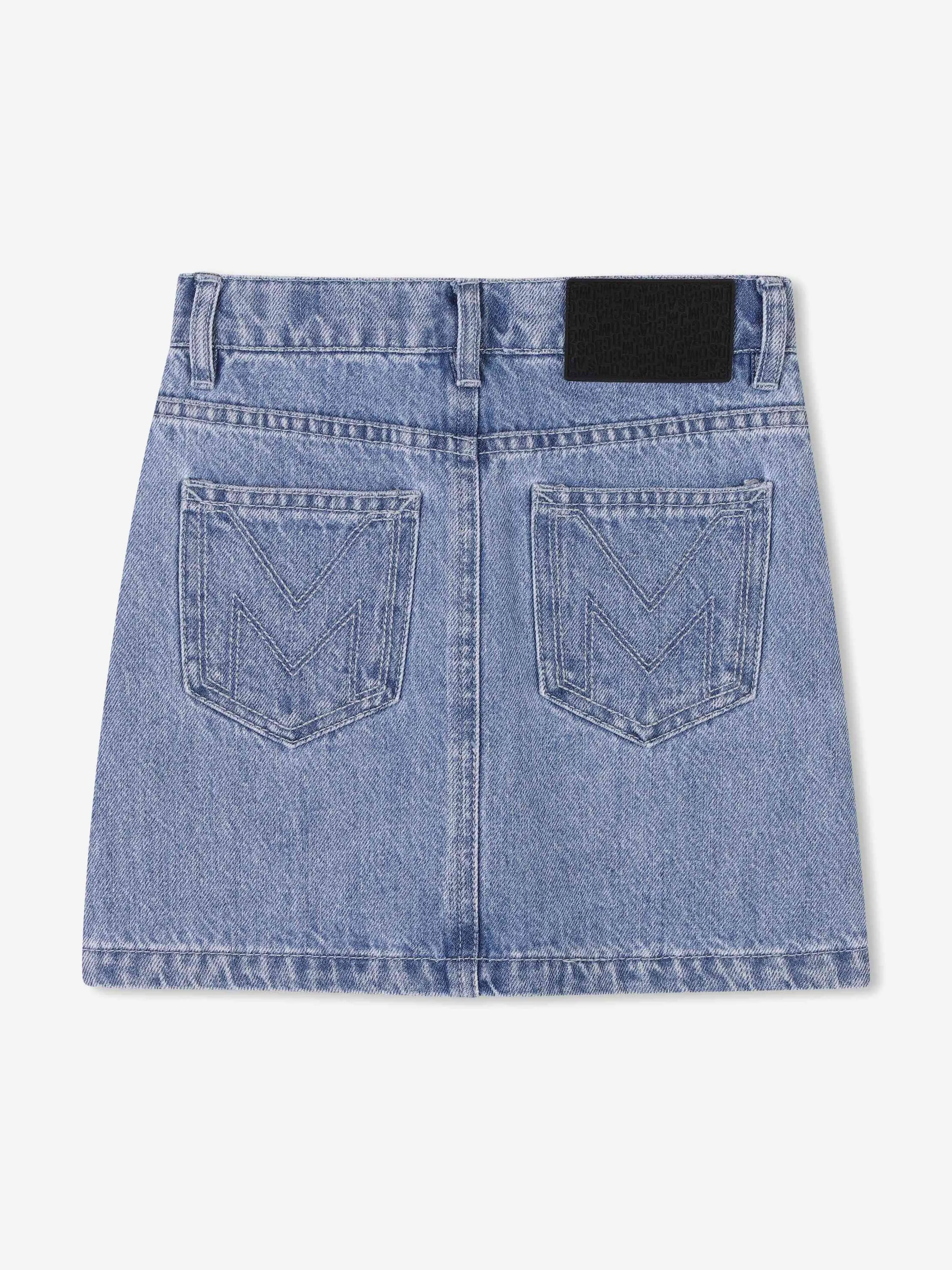 Jupe en jean diamanté bleu pour filles