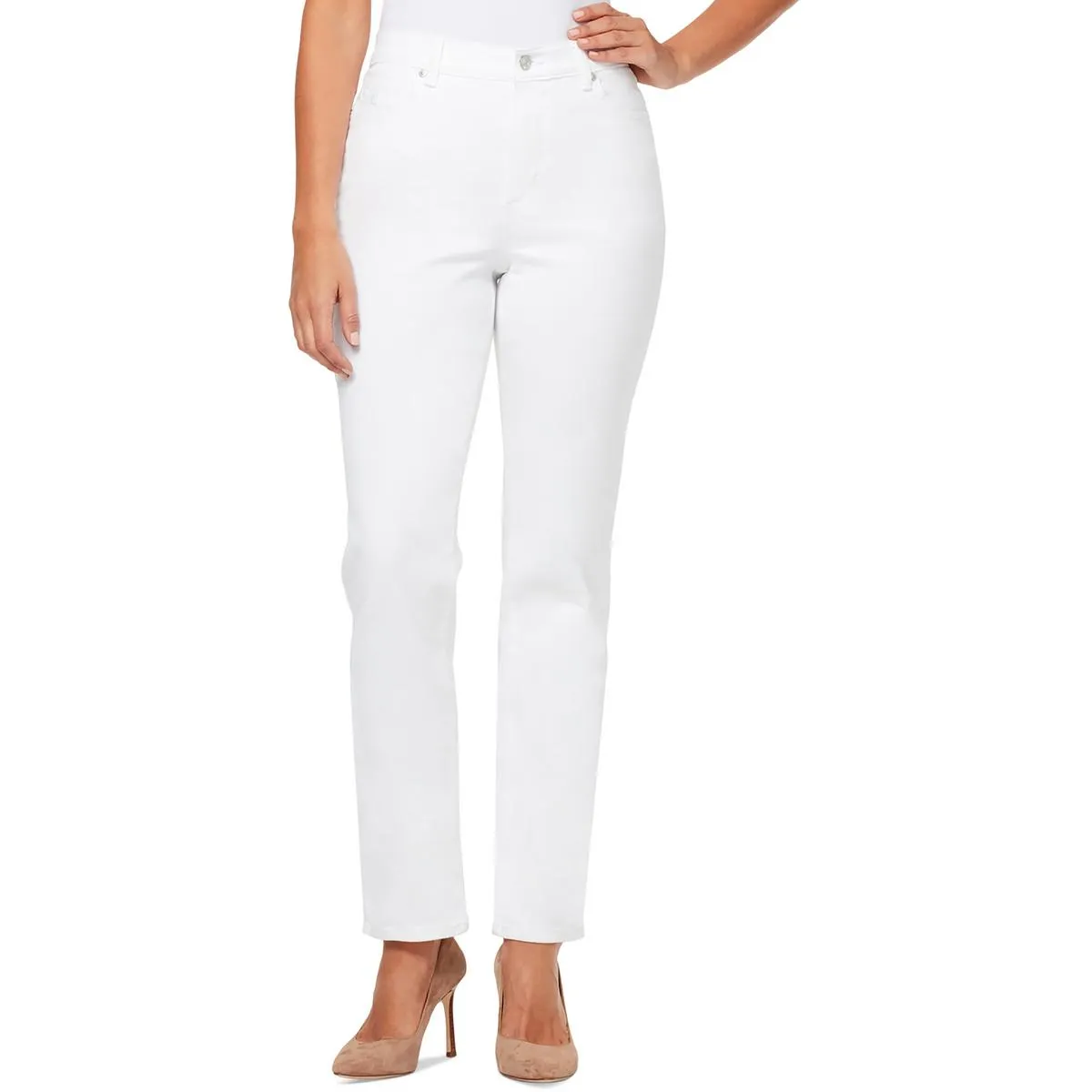 Gloria Vanderbilt Femmes Petites Amanda Jeans Slimming à Taille Moyenne et Jambe Droite
