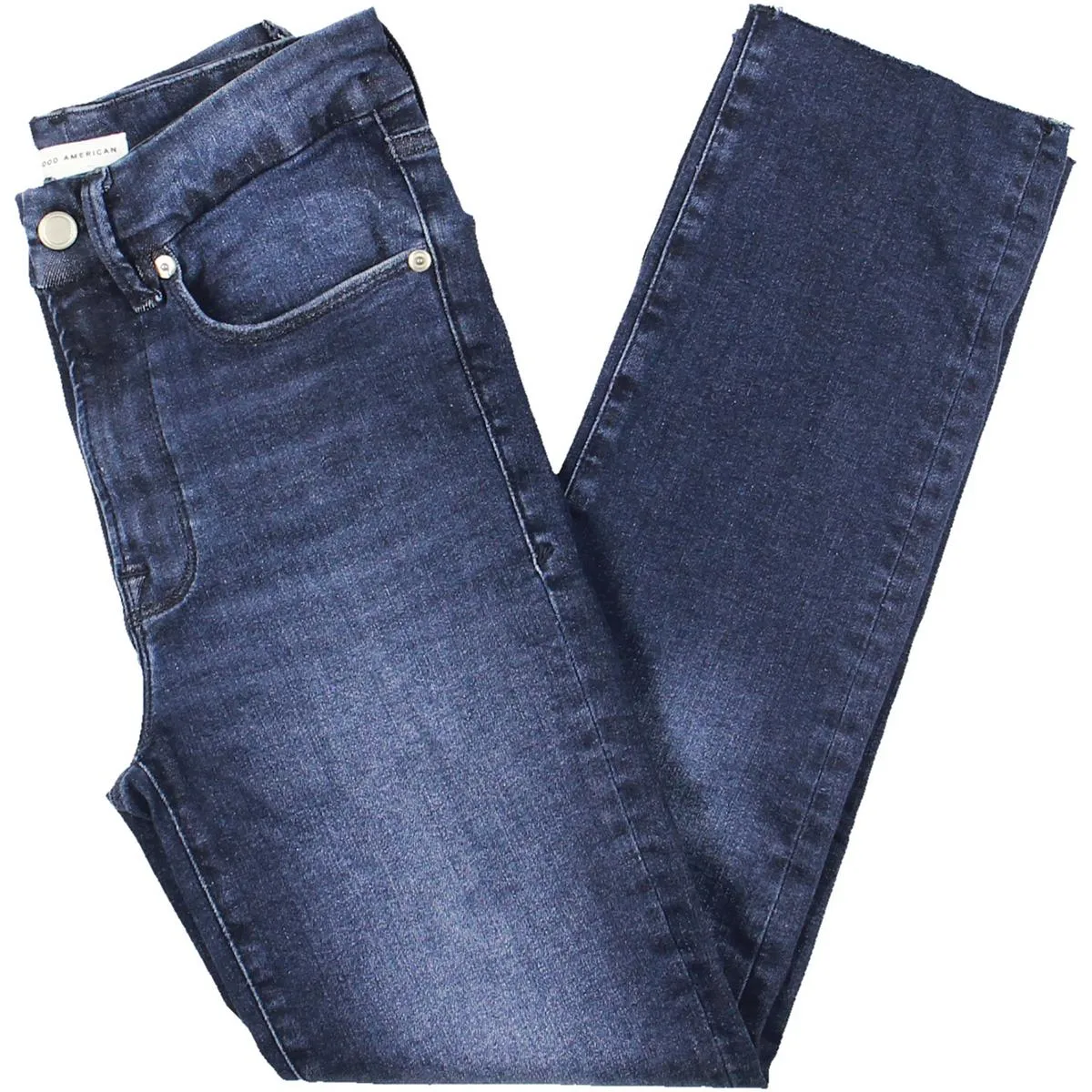 Good American Femme Jean Classique Effilé à Ourlet Brut Slim