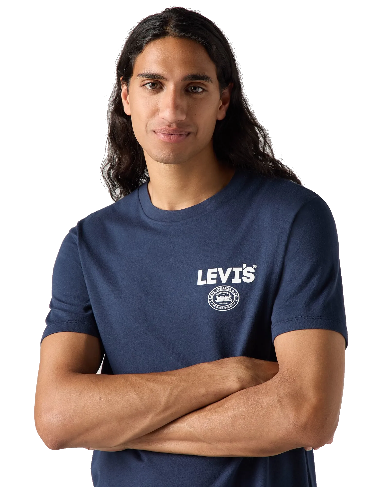 T-Shirt Graphique Coolmax en Bleu Marine Blazer