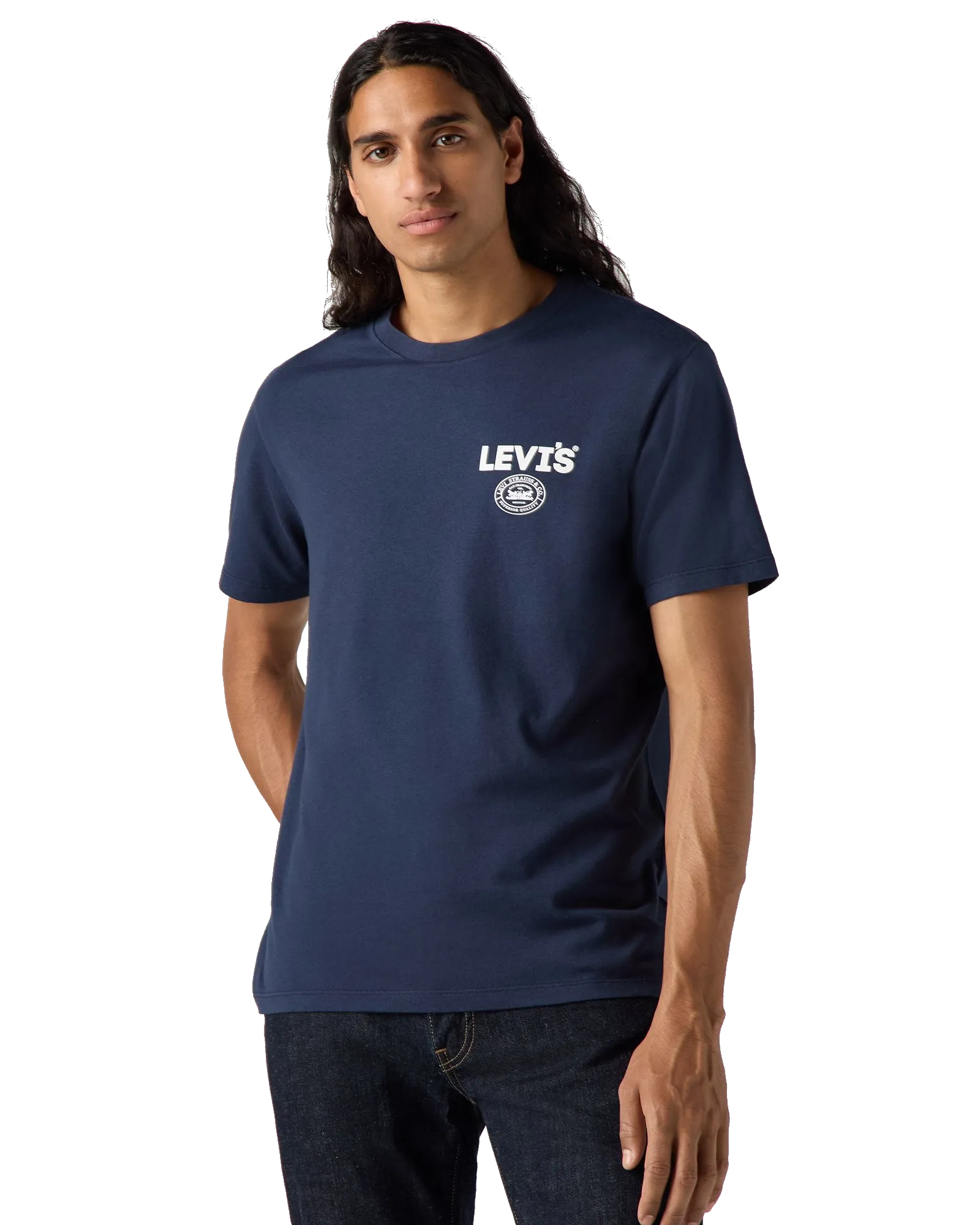 T-Shirt Graphique Coolmax en Bleu Marine Blazer