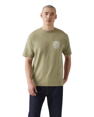T-Shirt Vintage Graphique en Vert Lichen
