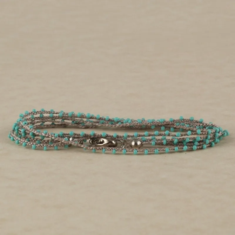 Collier/Bracelet Artisanal Avec Perles Contrastées