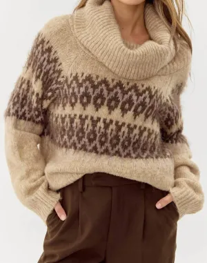 Pull Harris en marron camel