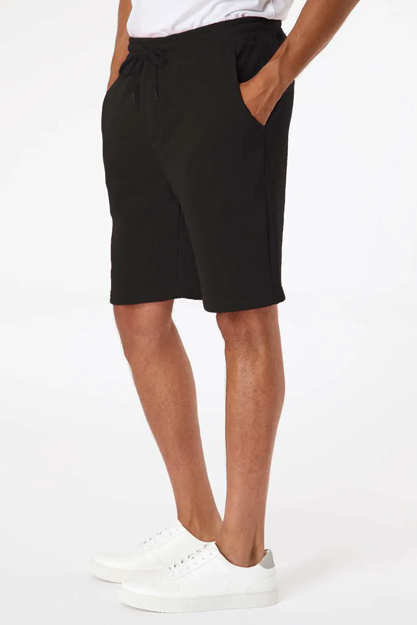 Independent Trading Company Shorts en Polaire pour Homme avec Poches - Noir