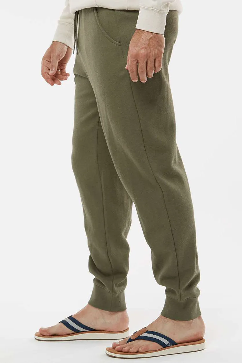 Pantalon de survêtement en polaire pour hommes avec poches - Vert armée