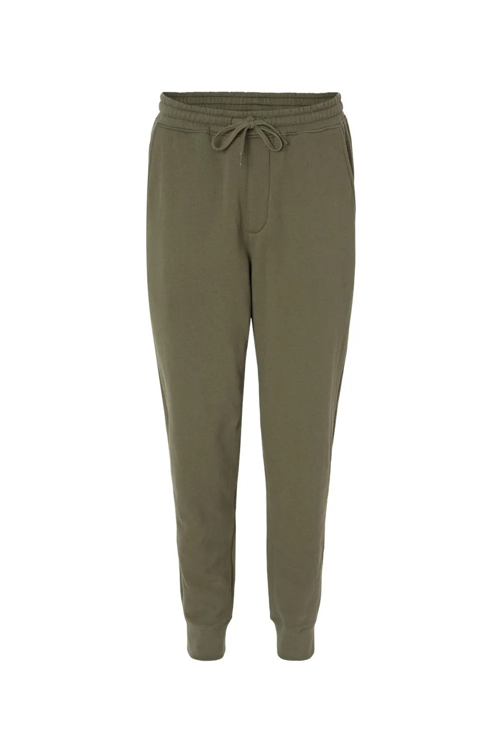 Pantalon de survêtement en polaire pour hommes avec poches - Vert armée