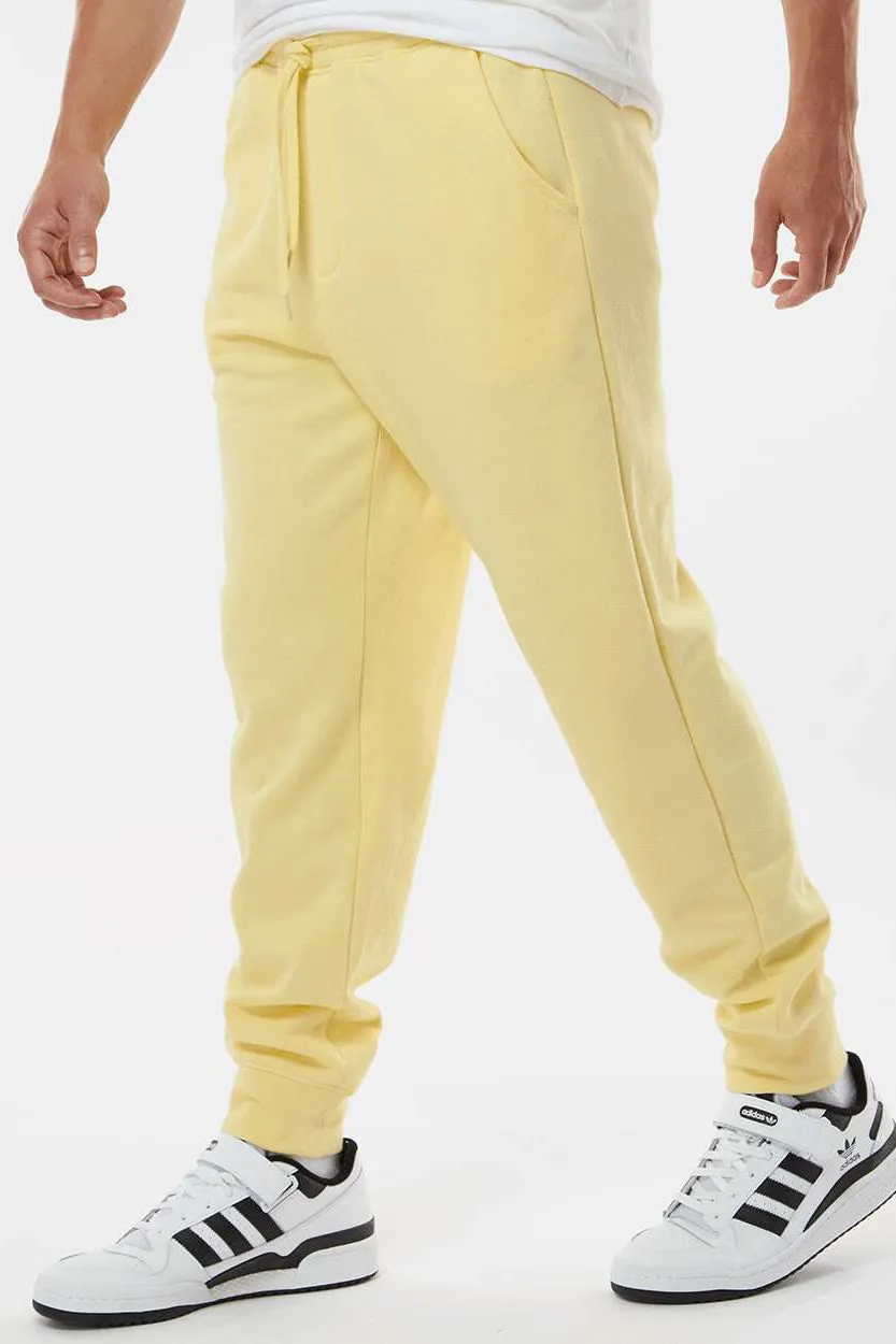 Pantalon de survêtement en polaire pour hommes avec poches - Jaune clair