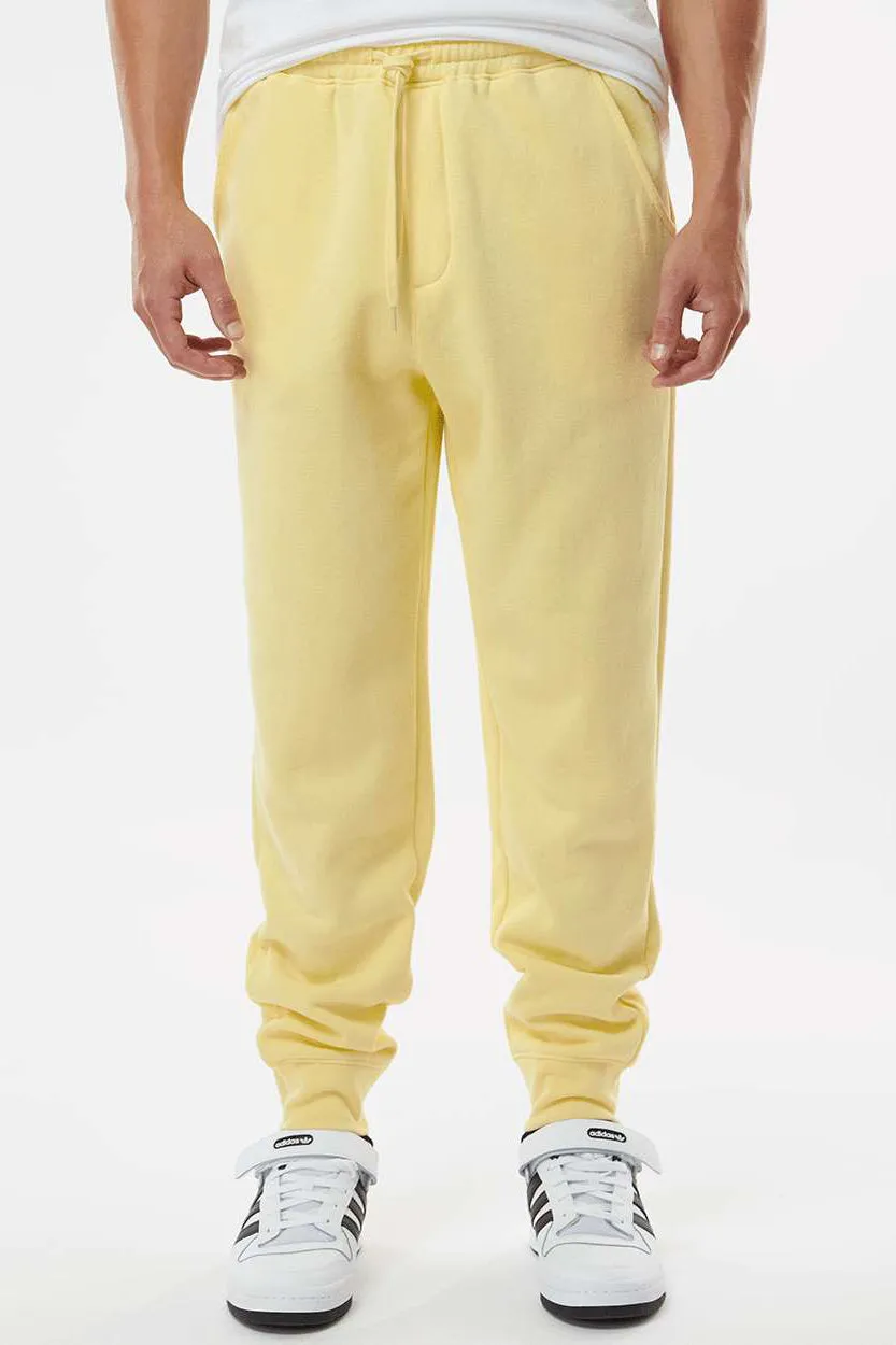 Pantalon de survêtement en polaire pour hommes avec poches - Jaune clair