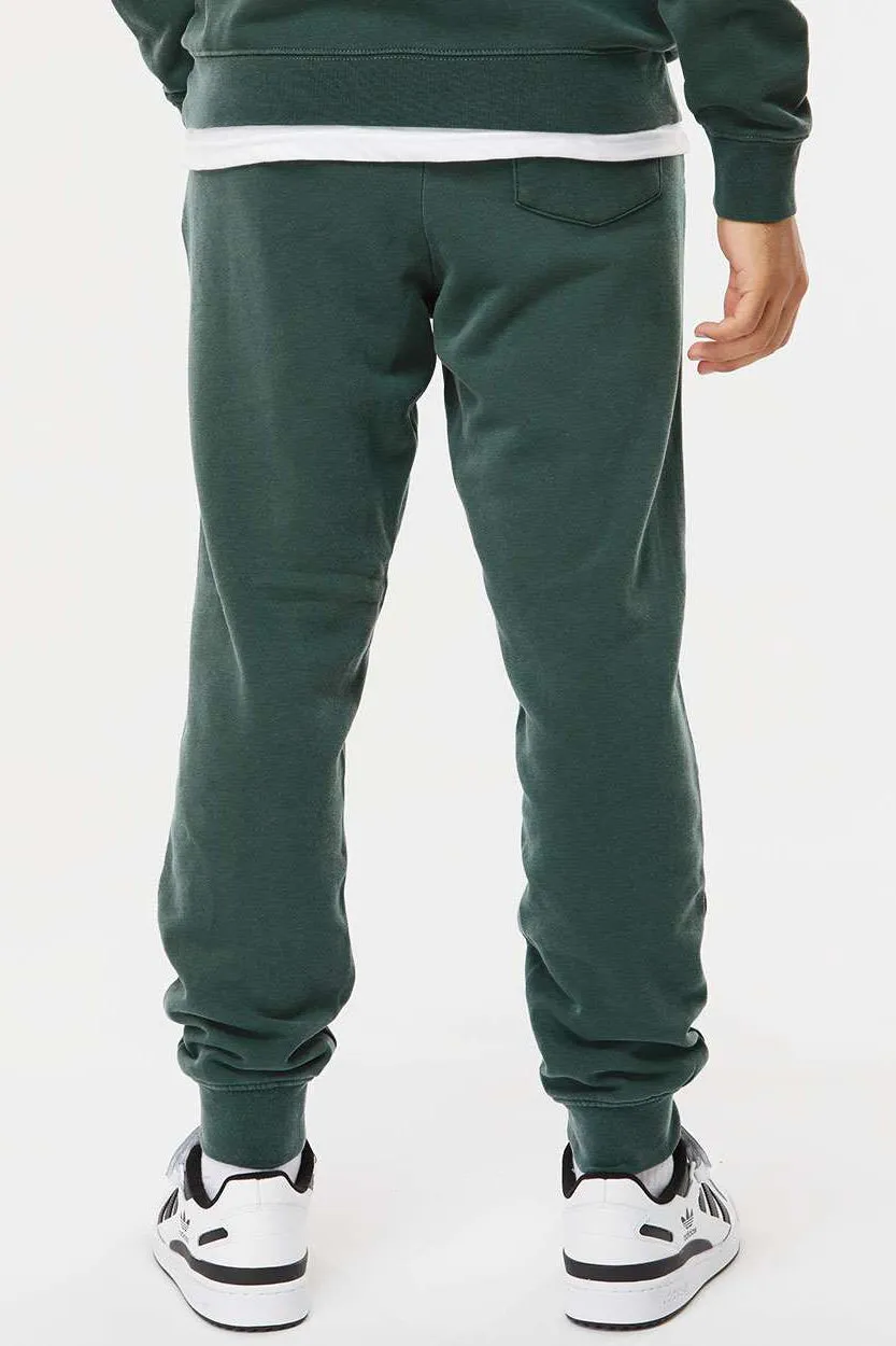 Pantalon de survêtement en polaire teint par pigmentation pour hommes avec poches - Vert alpin