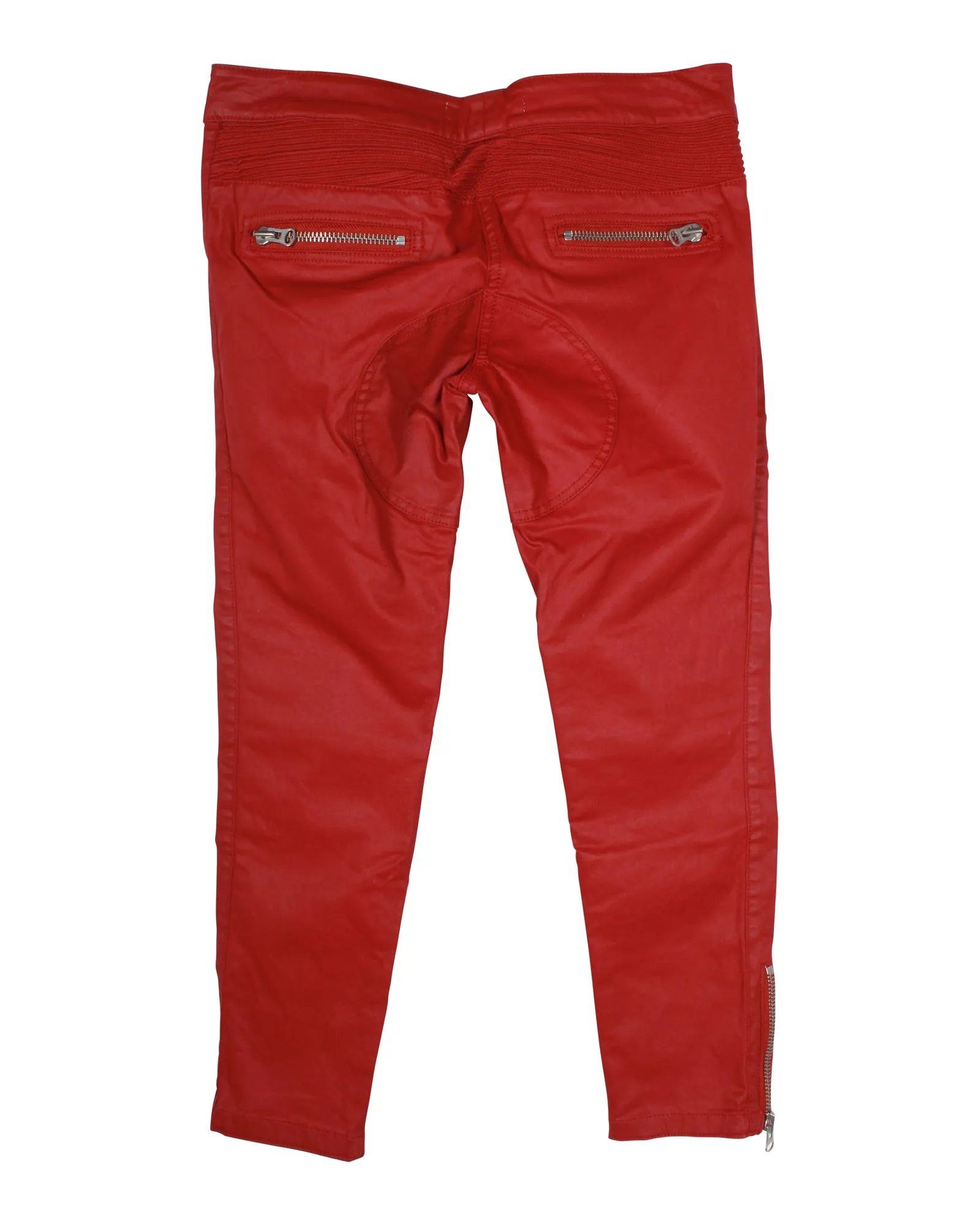 Isabel Marant x H&M Jeans moto ciré en coton rouge