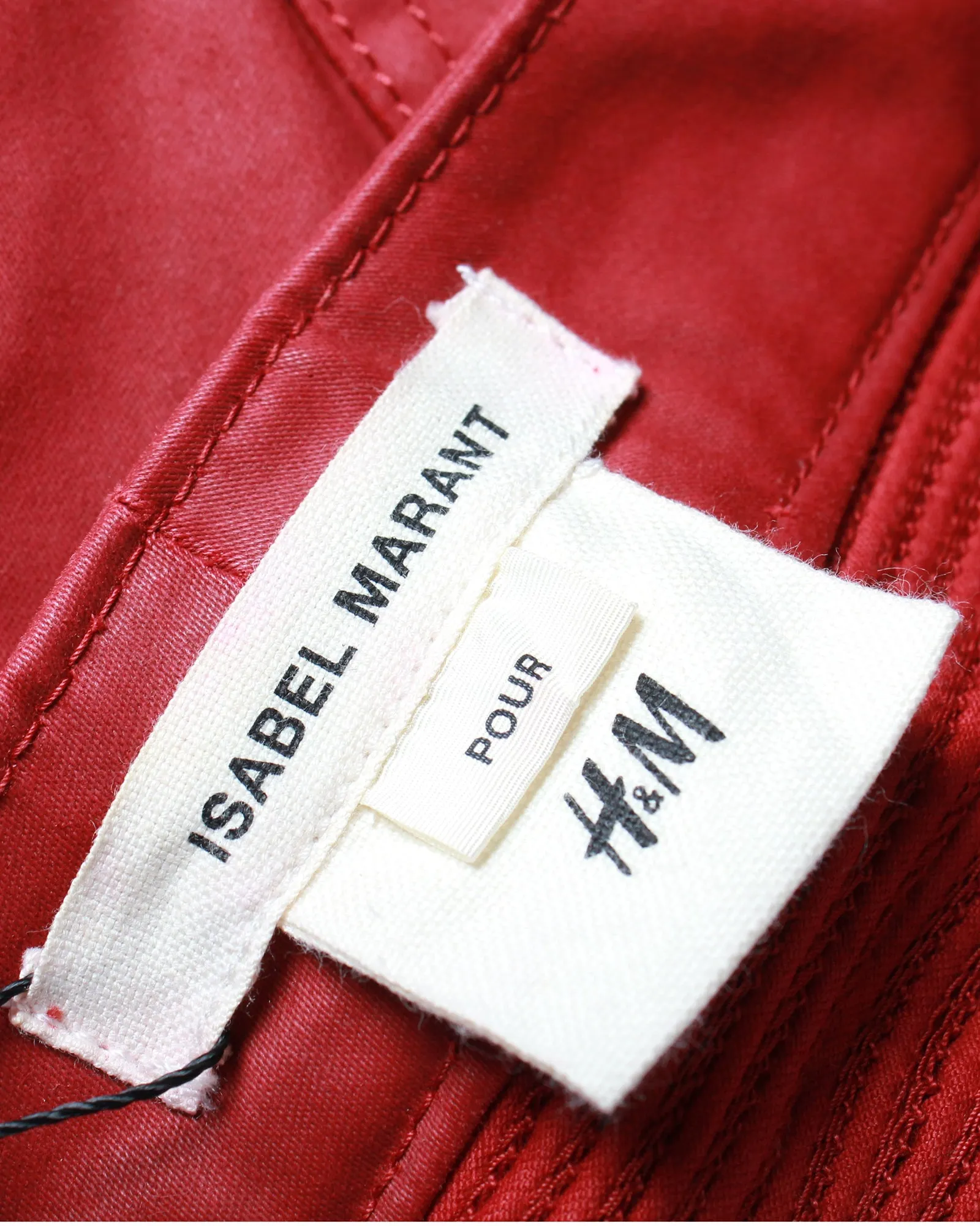 Isabel Marant x H&M Jeans moto ciré en coton rouge