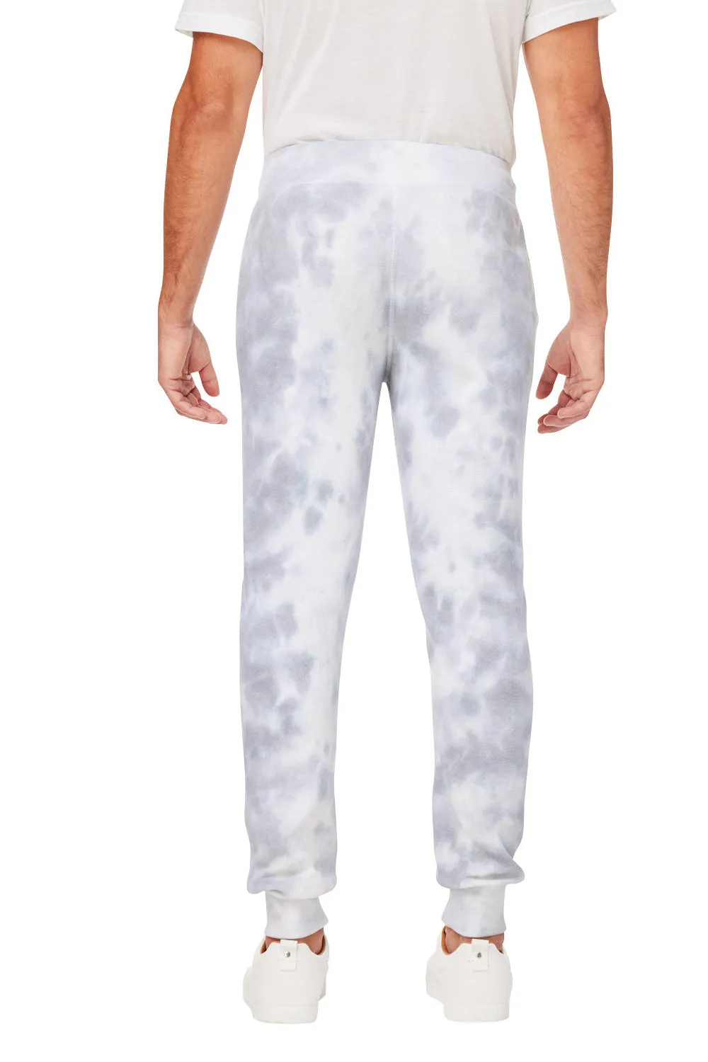 J America Pantalon de jogging en polaire tie-dye pour hommes avec poches - Gris