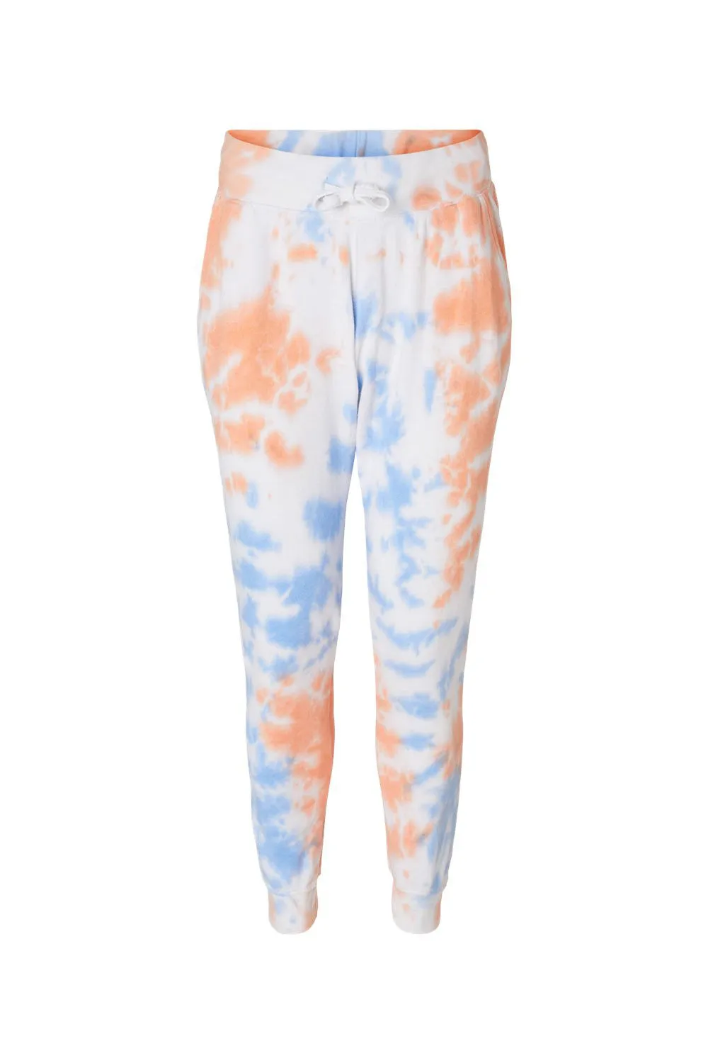 J America Pantalon de jogging en polaire tie-dye pour homme avec poches - Coucher de soleil