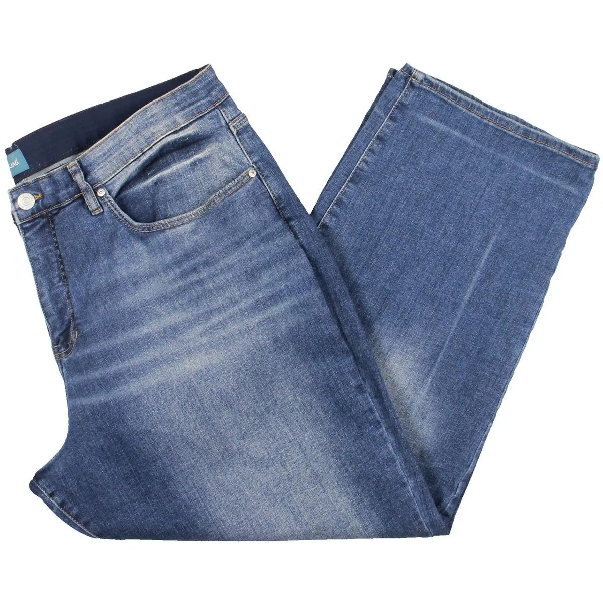 Jag Jeans Femmes Plus Haute Taille Jeans Droit Lavage Whisker