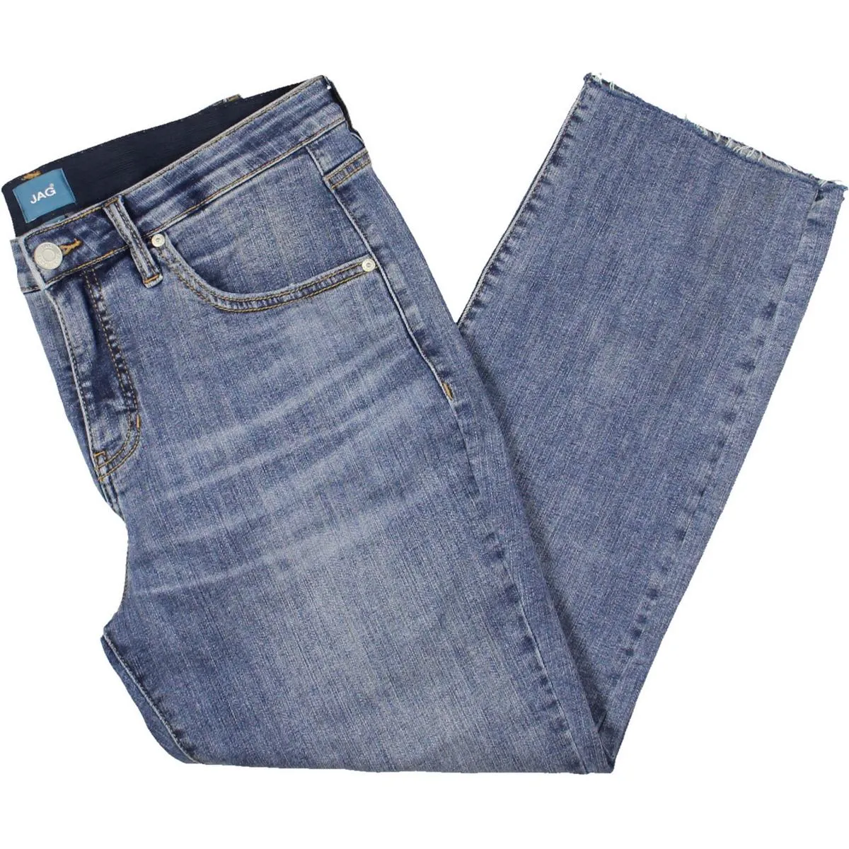 Jag Jeans Femmes Jeans Denim à Ourlet Brut Coupe Droite