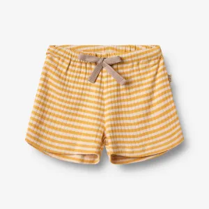 Short de sport Vic en jersey - rayure jaune