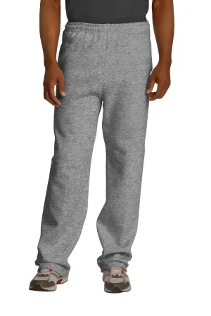 Pantalon de survêtement résistant aux boules de pilules Jerzees pour hommes avec poches et bas ouvert - Gris Oxford