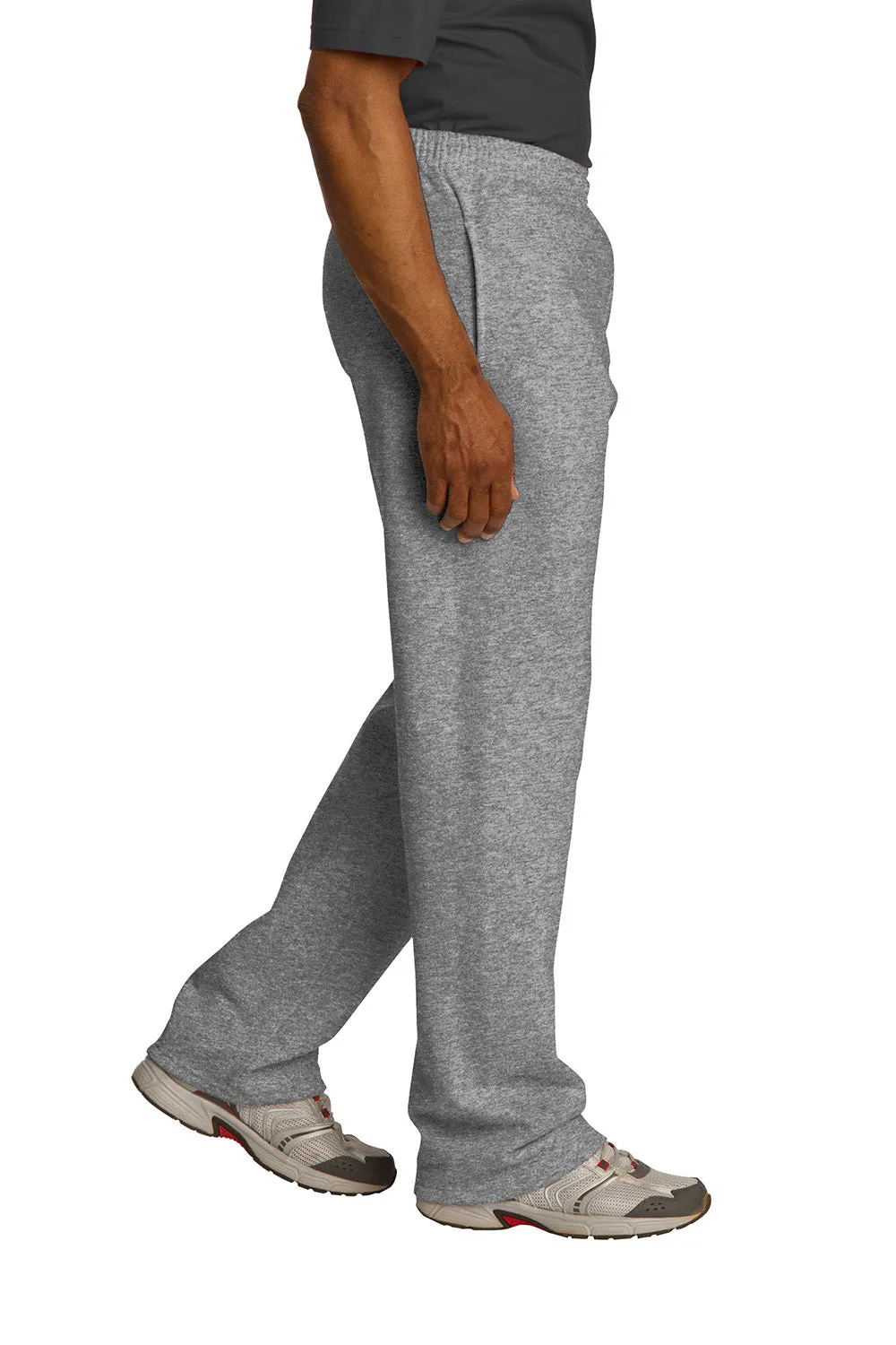 Pantalon de survêtement résistant aux boules de pilules Jerzees pour hommes avec poches et bas ouvert - Gris Oxford