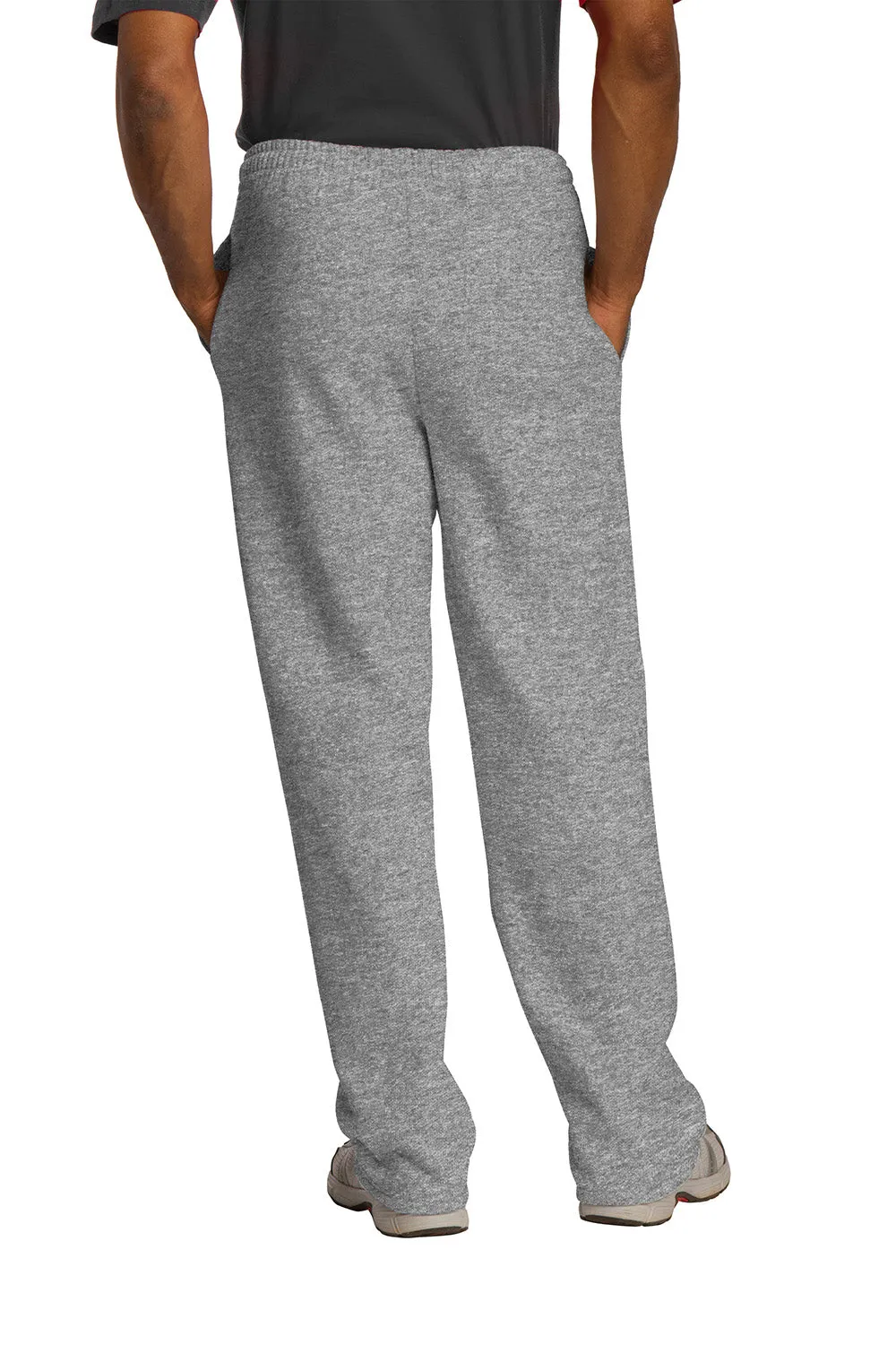 Pantalon de survêtement résistant aux boules de pilules Jerzees pour hommes avec poches et bas ouvert - Gris Oxford