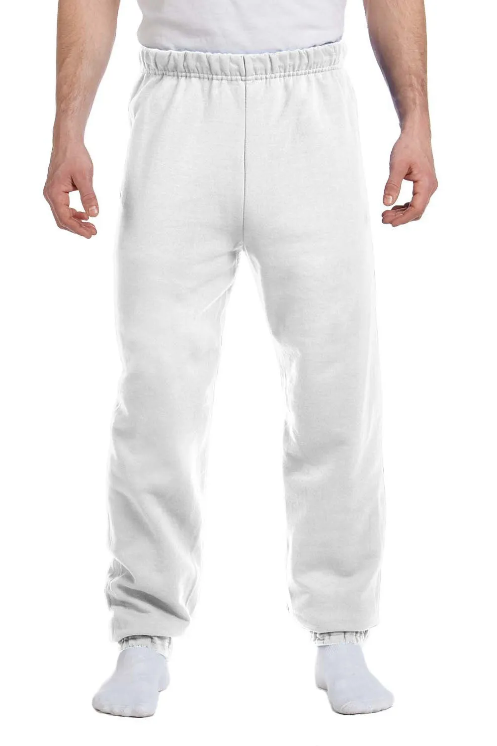 Pantalon de survêtement en polaire résistant aux boules Jerzees NuBlend pour homme - Blanc