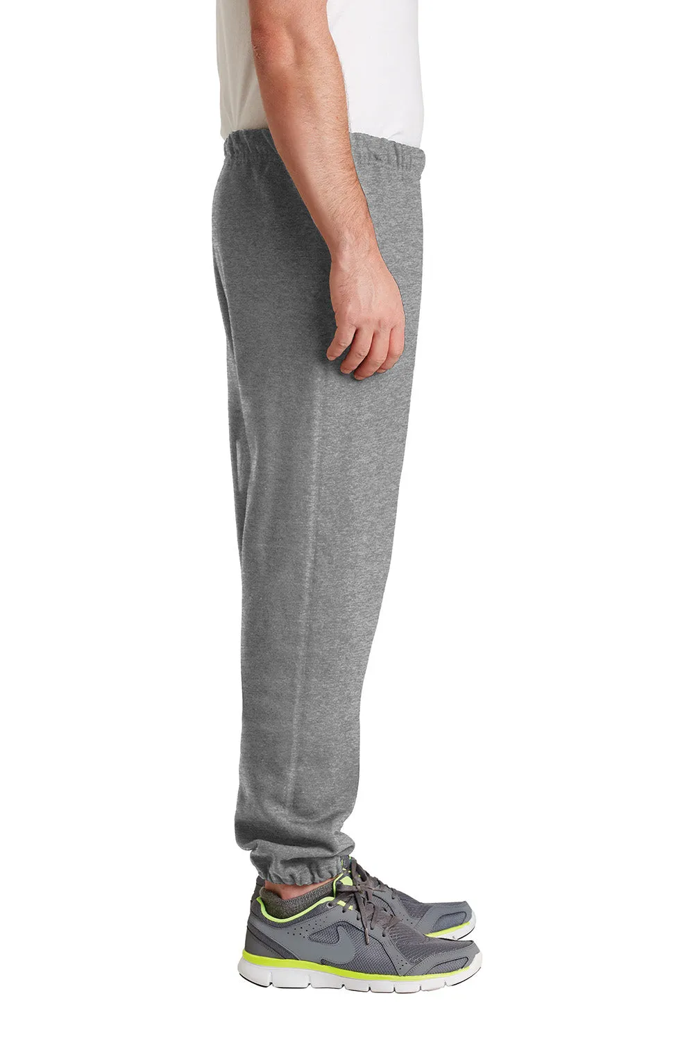 Pantalon de survêtement pour hommes Jerzees Super Sweats NuBlend résistant aux boulettes avec poches - Gris Oxford