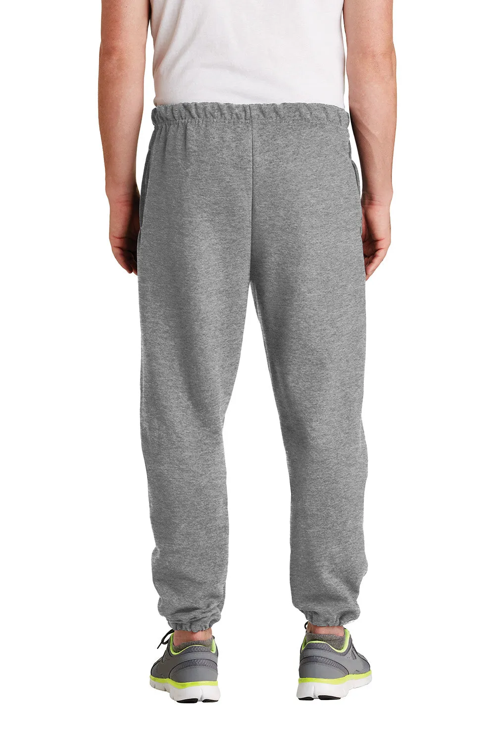 Pantalon de survêtement pour hommes Jerzees Super Sweats NuBlend résistant aux boulettes avec poches - Gris Oxford