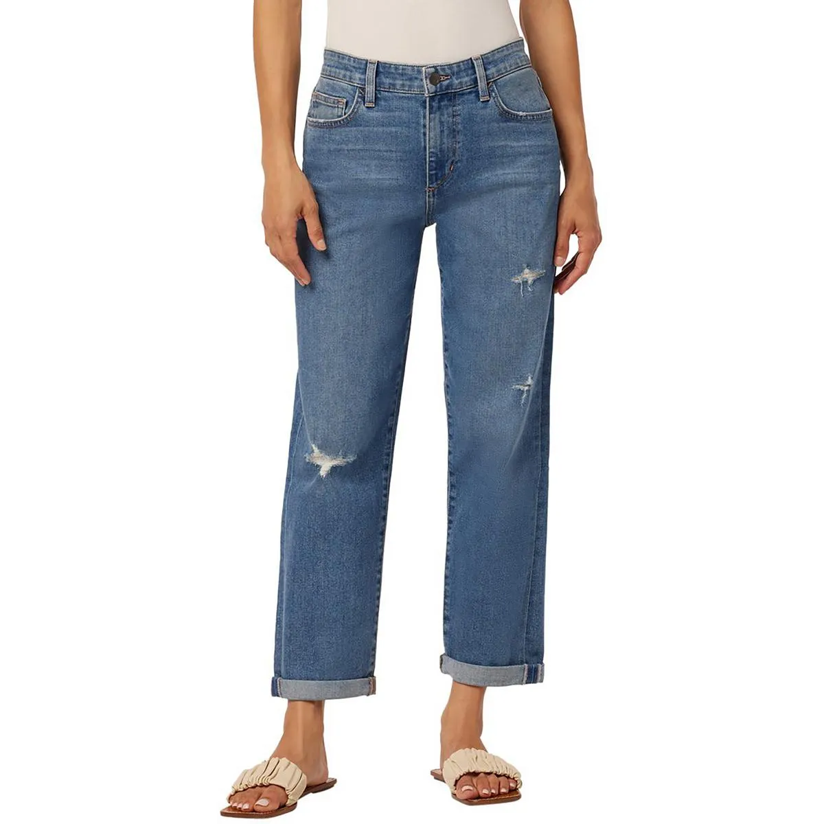 Le Boyfriend de Joe's Womens Détruit Jeans Coupés