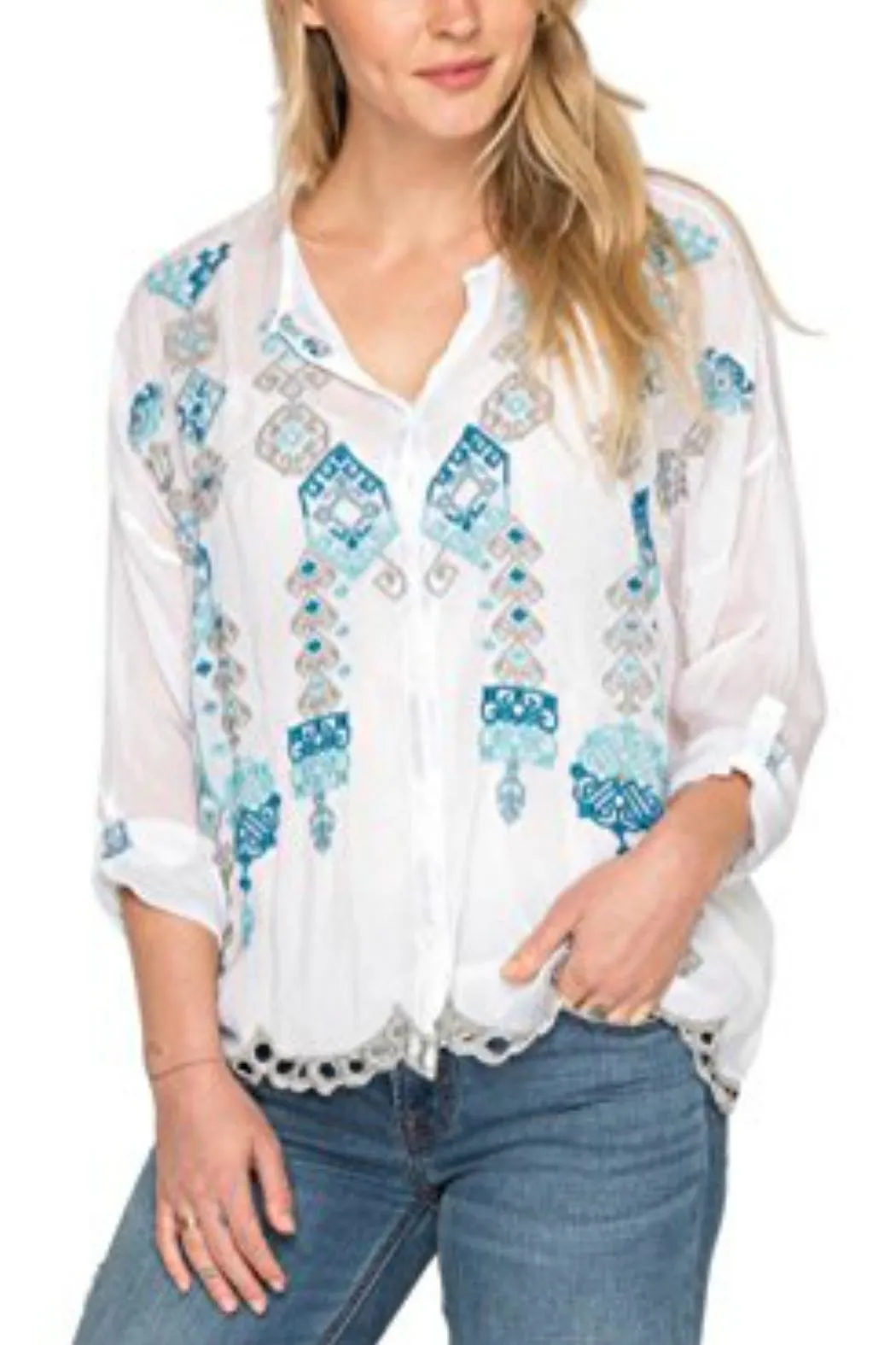 Johnny Was Blouse Bali à Boutons