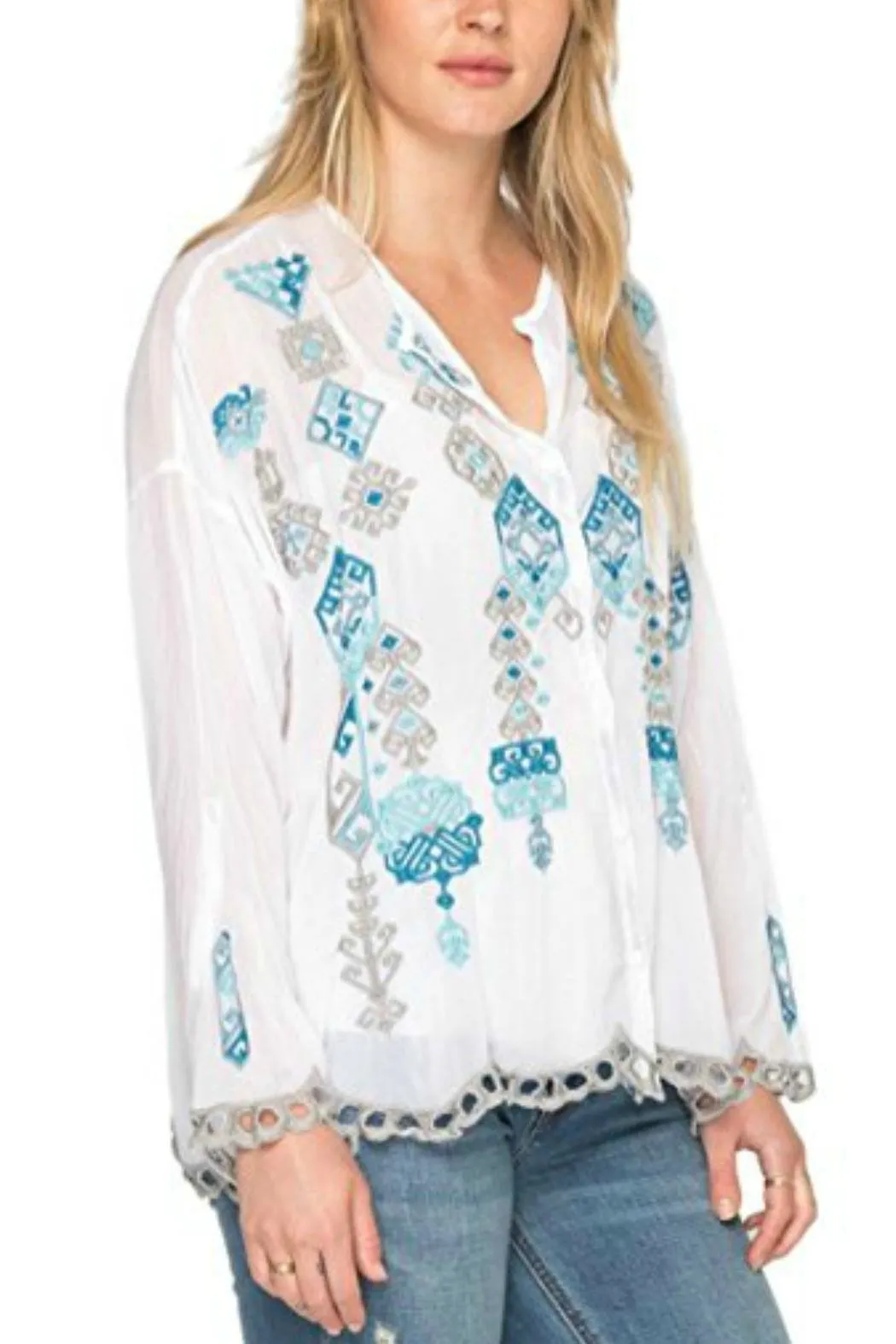 Johnny Was Blouse Bali à Boutons
